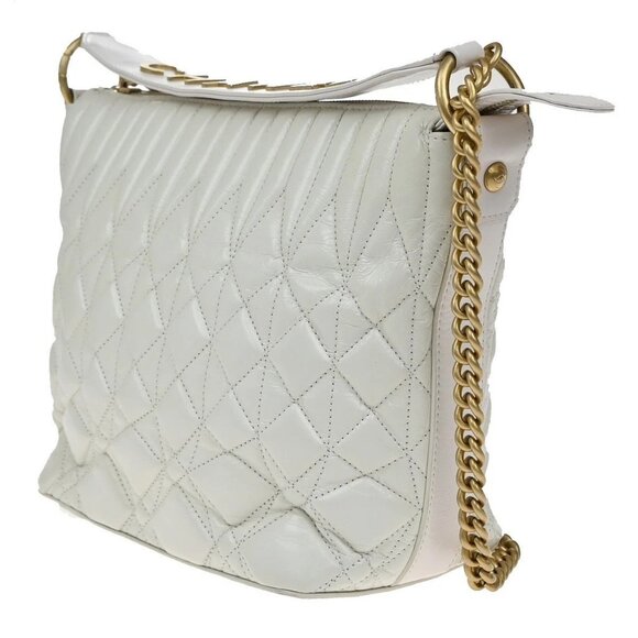 CHANEL CC Logo 2Way Glazed Shoulder Bag Leather White 620RF580 - Picture 2 of 15